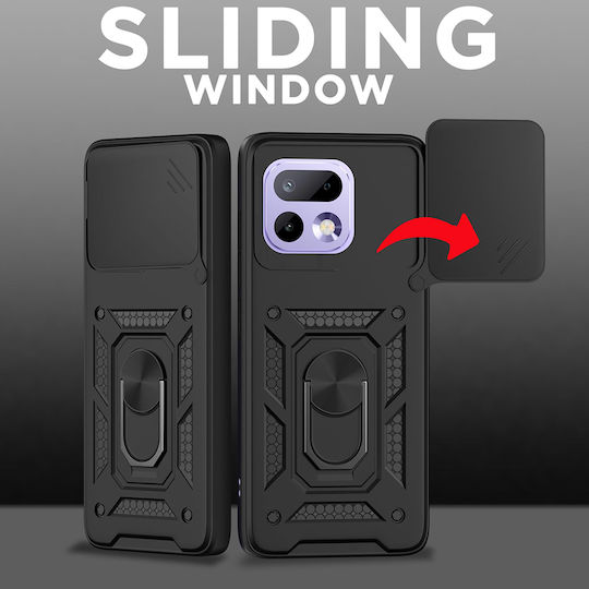 Techsuit Camshield Series Rückseite Umschlag Silikon Schwarz Für Realme 16 Pro
