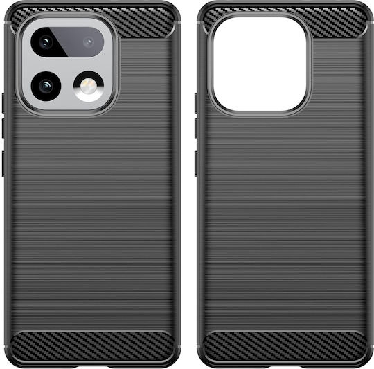 Techsuit Carbon Umschlag Rückseite Silikon Schwarz (Realme 16 Pro+)