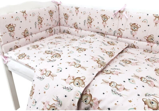 MimiNu Little Ballerina Pink Crib Set 3 Pieces