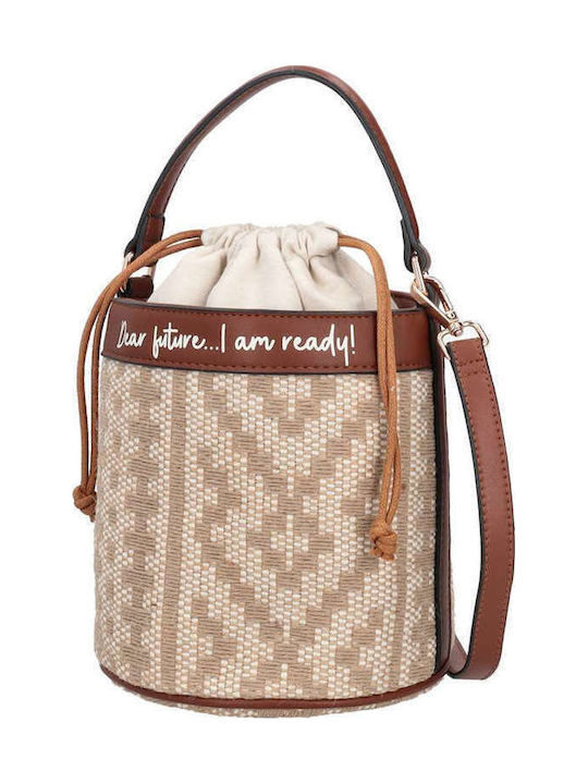 Bucket Women's Handbag Shoulder Beige 2620B28-01