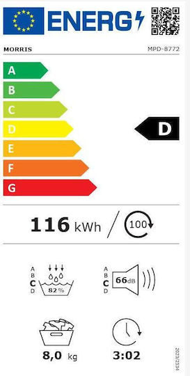 Morris Ellie Series Tumble Dryer 8kg with Heat Pump