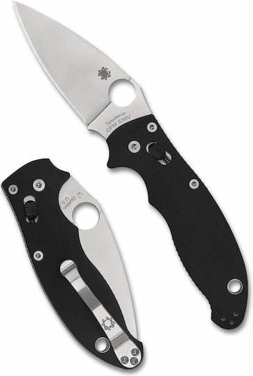 Spyderco Cuțit de Buzunar Negru în Husă