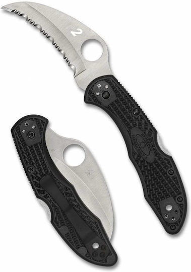 Spyderco Salt 2 Cuțit cu Mecanism de Blocare Negru în Husă