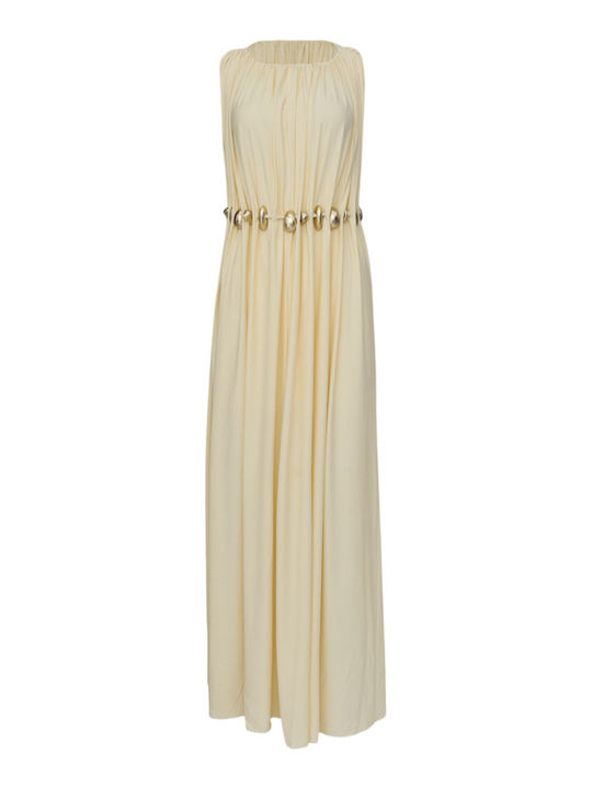 Maxi Dress for Wedding Christening Ecru
