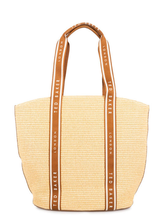 Rafiia Straw Women's Tote Handbag Brown