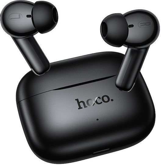 Hoco EQ30 In-ear Bluetooth Handsfree Ακουστικά με Θήκη Φόρτισης Μαύρα