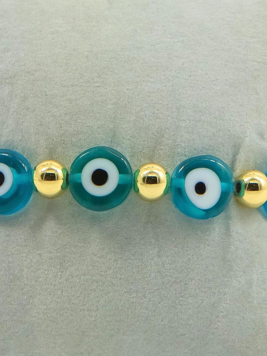 Brățară Pentru Femei Cu Design Ochi Protector Din Alamă Plăcată Cu Aur 16cm