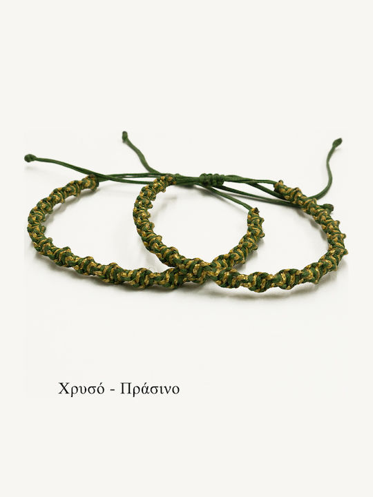 Theodora's Jewellery Ανδρικό Βραχιόλι για Ζευγάρια από Κορδόνι