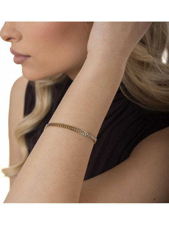 Oxzen Women's Chain Bracelet Gold Plated Steel