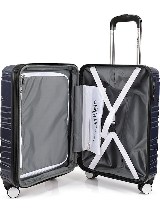 Calvin Klein Reisekoffer Kabinen Blau mit 4 Räder