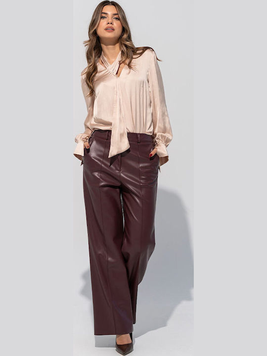 Chabela Bluza Damă Satin Bej