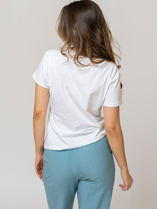 Tricou Damă Alb