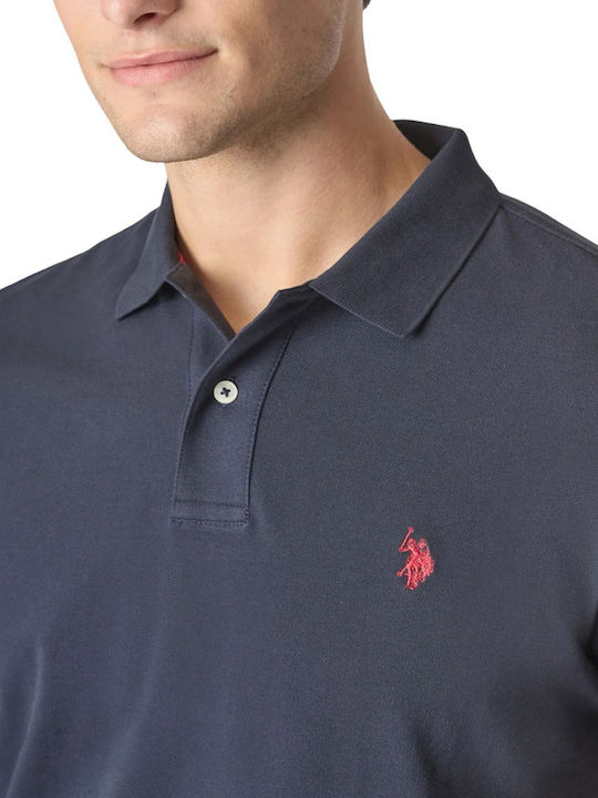 Polo Bluza Tricou Cu Mânecă Scurtă Albastru Marin