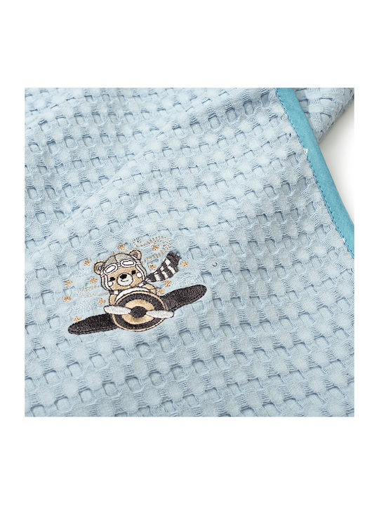Dimcol Nursery Swaddling Blanket Aviator with Animal 80x110cm