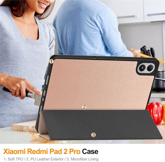 Smartcase Klappdeckel Rose Gold (Xiaomi Redmi Pad 2 Pro)
