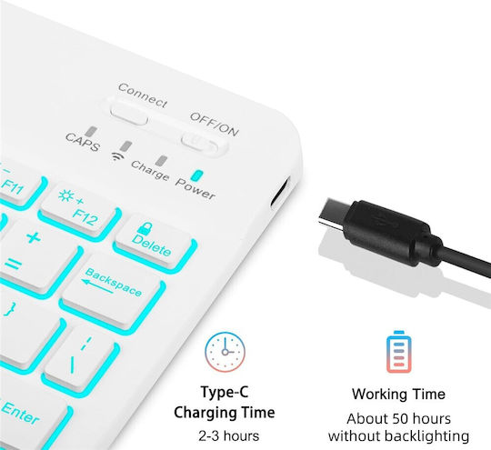 Калъф Bluetooth Клавиатура С Подсветка Държач За Писалка Samsung Galaxy Tab S11 11.0 Inch Черен