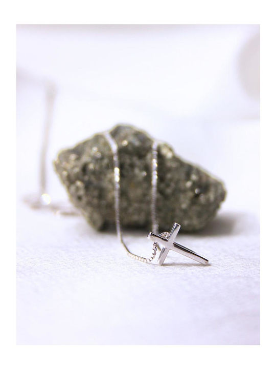 Woman Cross Made of Silver with Chain