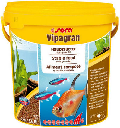 Sera Vipagran Nature Basic Food Soft Granules Fish Eat in the Middle Water Layers of Tropical Fish 100g-250ml Sera 4001942545556
