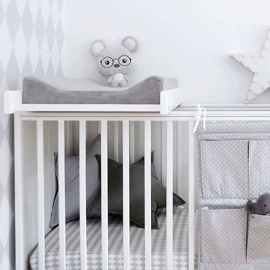 Hard Changing Pad with Cover Made of White Wood for Bed 51x86cm