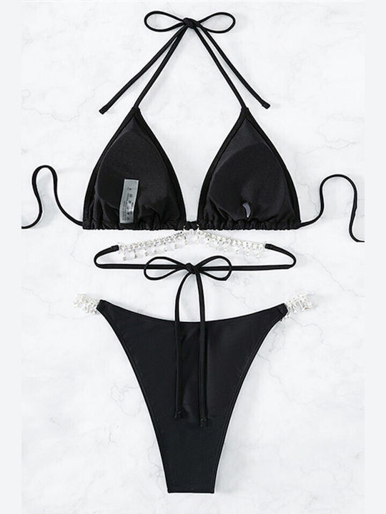 Set Bikini Τριγωνάκι & Brazil Μαύρο