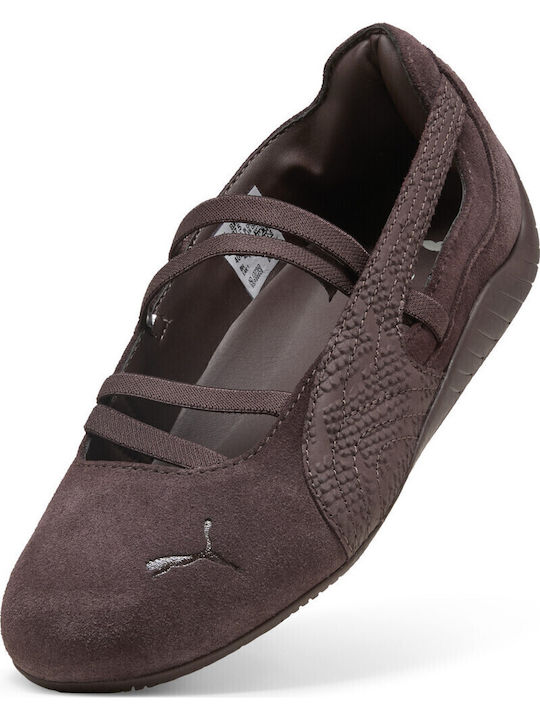 Speedcat Women's Ballerina Shoes in Brown Colour