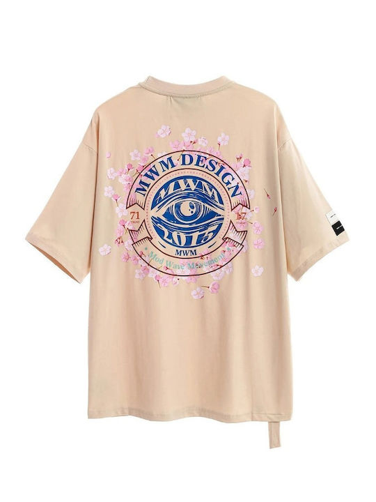 Mod Wave Movement Polo T-shirt Μπεζ