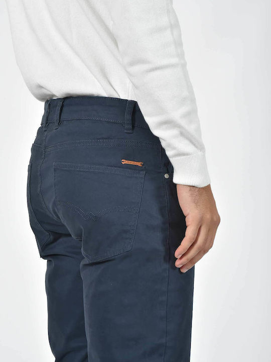 Men's Trousers Elastic Regular Fit Navy