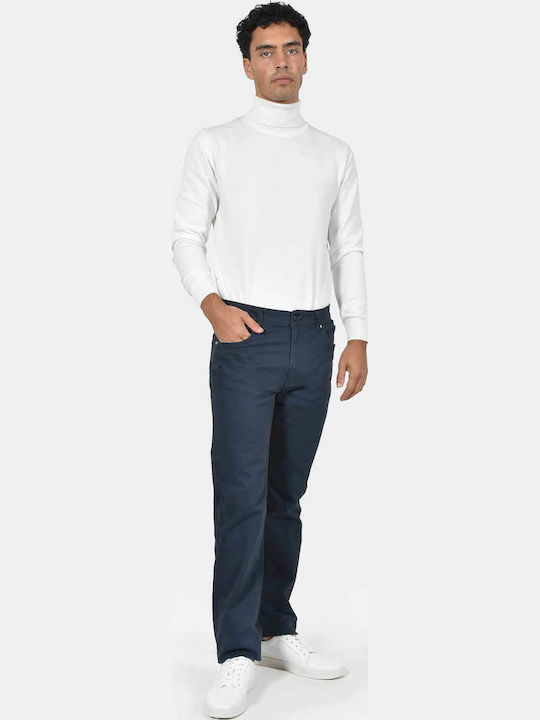 Men's Trousers Elastic Regular Fit Navy