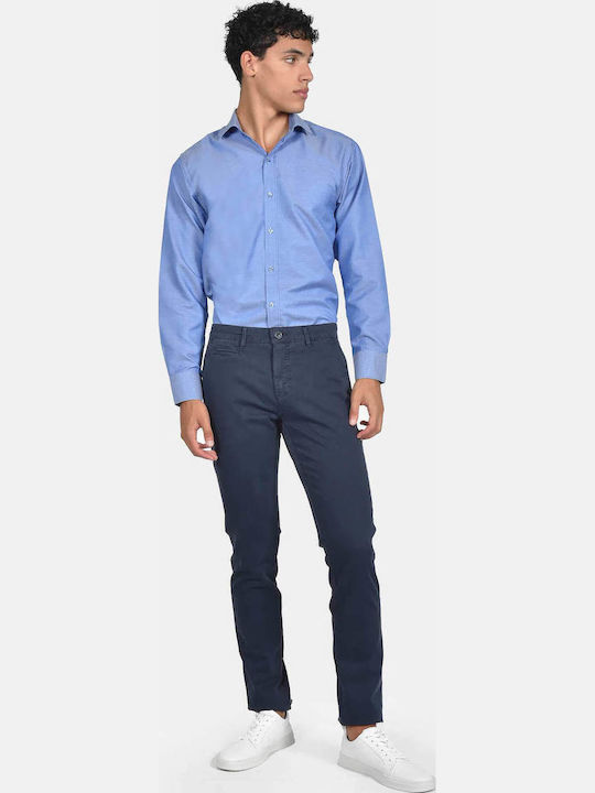 Men's Trousers Chinos Elastic Slim Fit Navy