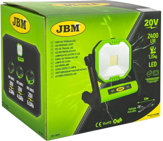 JBM Работна лампа На батерия LED Не със светлинен поток до 2400лм