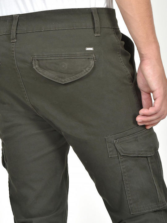 Men's Trousers Cargo Elastic Regular Fit Khaki