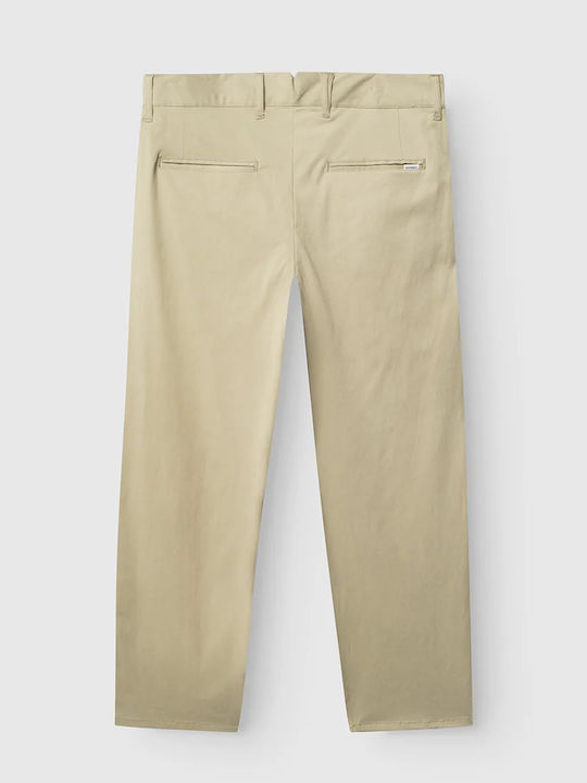 Men's Elastic Trousers Dark Beige