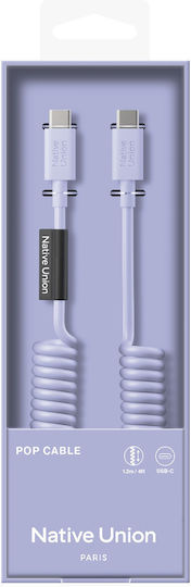Native Union USB 2.0 Cable USB-C male - USB-C 60W PD Μπλε 1.2m