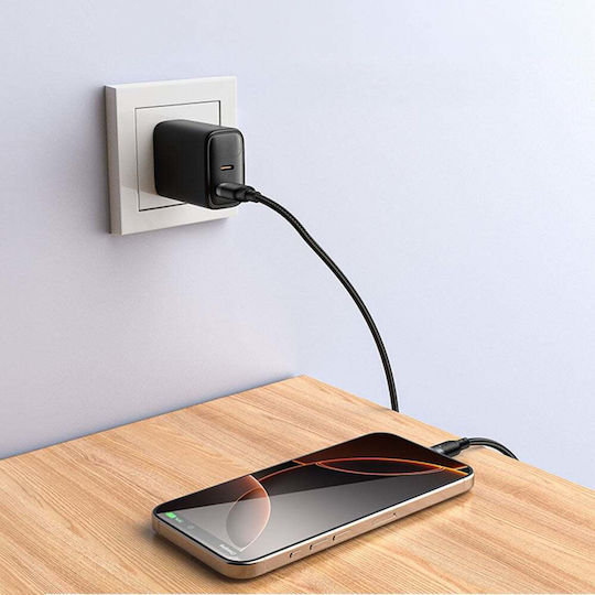 Yesido Плетен USB 2.0 Кабел USB-C Мъжки - USB-A 18W Черен 3м