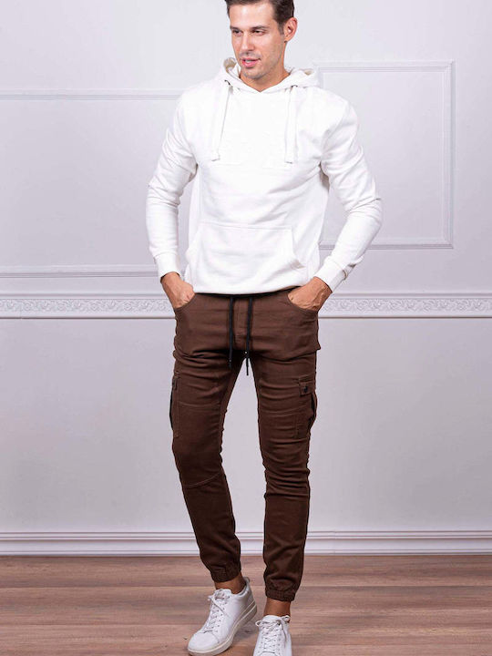 Men's Trousers Cargo Elastic Regular Fit Camel