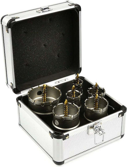 Set Vidia Hole Saws Metal Titanium Drill 6pcs 22-65mm 12