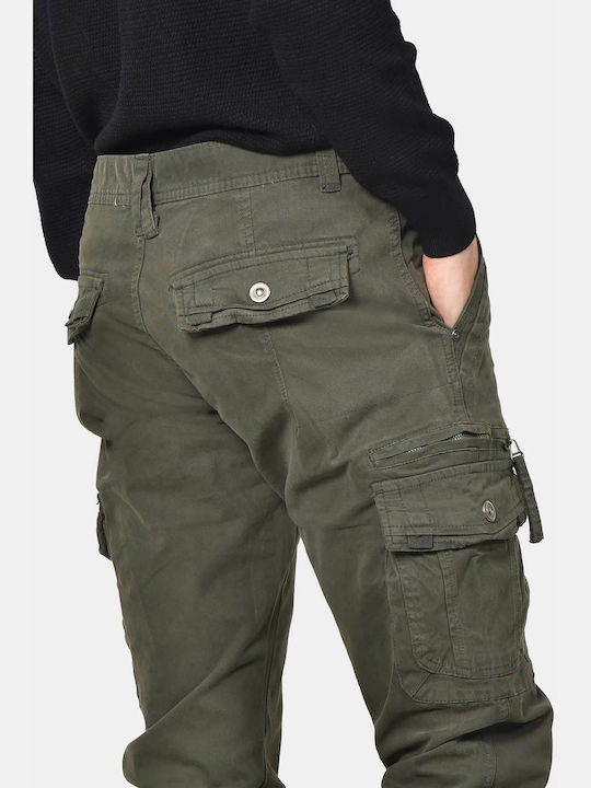 Men's Trousers Cargo Elastic Regular Fit Olive