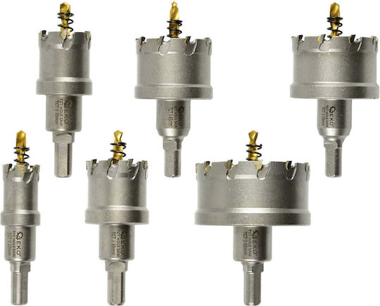 Set Vidia Hole Saws Metal Titanium Drill 6pcs 22-65mm 12