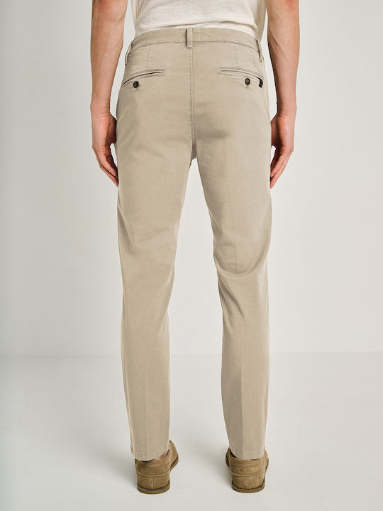 Culton Men's Trousers Chinos Elastic Beige Light