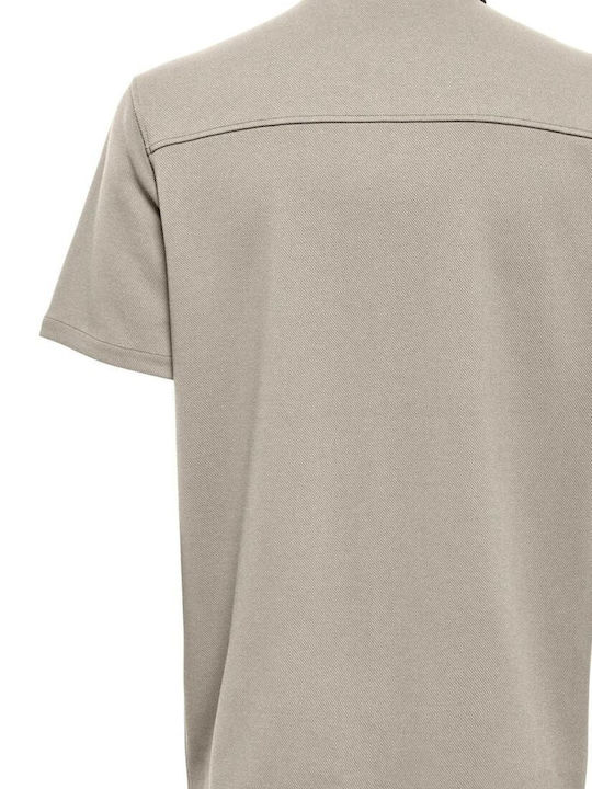 Short Sleeve Denim Shirt Silver Lining