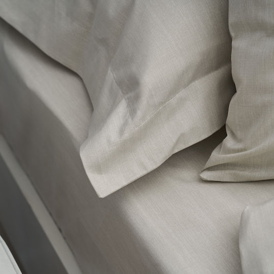 Charalambidis Textiles Salonica Σεντόνι Υπέρδιπλο 230x260εκ. Μπεζ