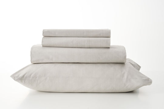 Charalambidis Textiles Salonica Σεντόνι Υπέρδιπλο 230x260εκ. Μπεζ