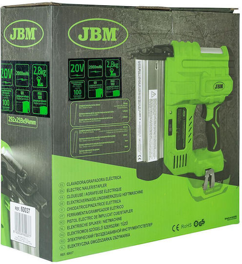 JBM Battery-Powered 20V Solo Staple Gun for Nails and Staples