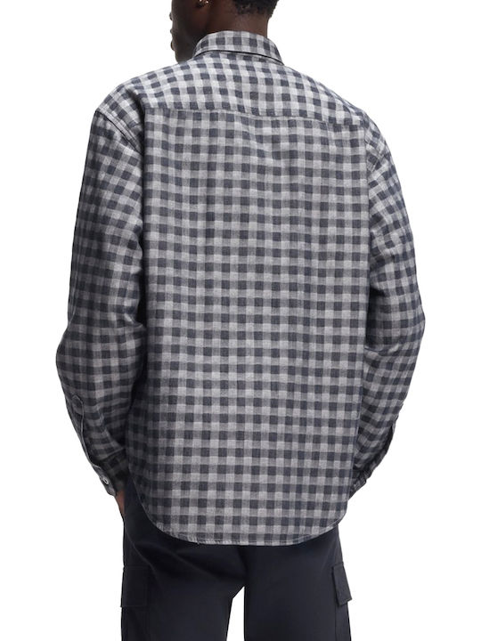 Hugo Ebalto Βαμβακερό Overshirt Μπλε