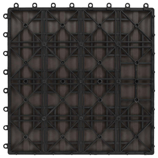vidaXL Placă Pentru Pardoseală De Grădină Din WPC 3x3cm 11 Bucăți