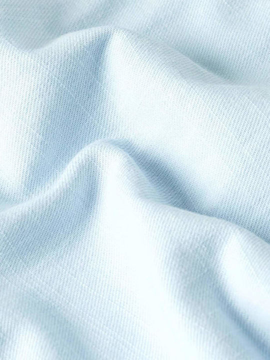 Short Sleeve Shirt in Narrow Fit Light Blue