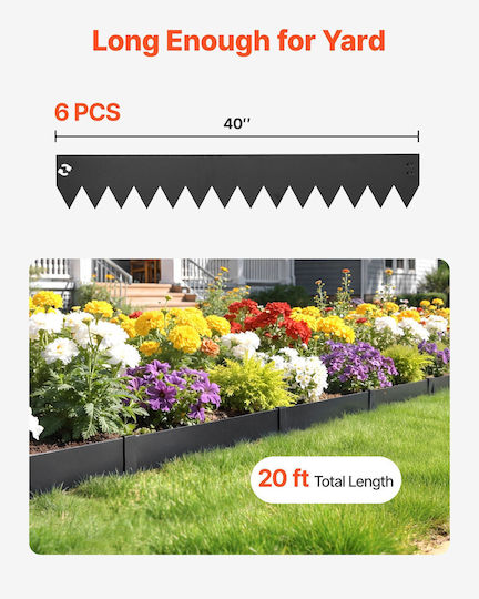 Vevor Metallic Garden Hedge in Black Colour 1.01m x 15.2cm