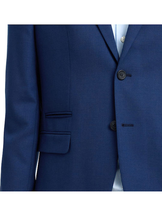 Men’s Suit Jacket With Slim Fit Blue