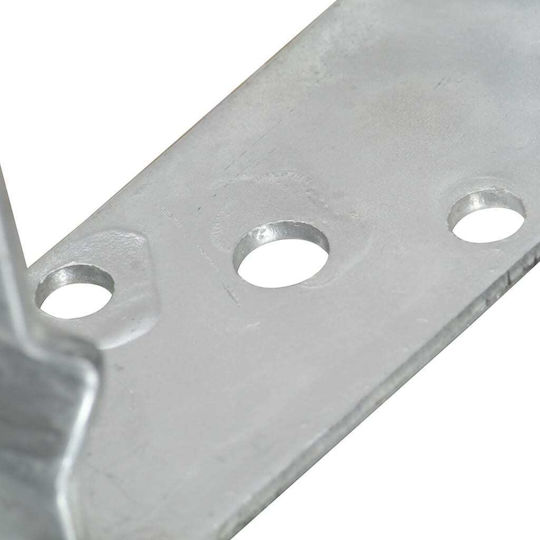 vidaXL Post Support for Garden Fence Made of Steel 7x6x15cm 12 Pieces Silver