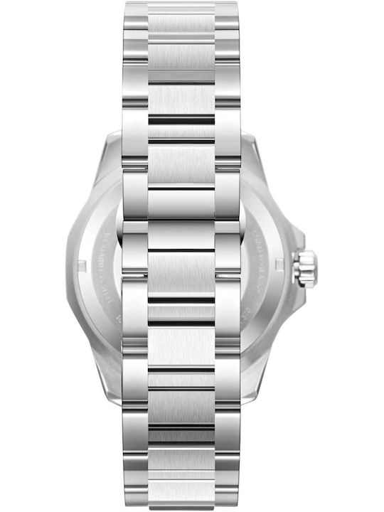 Beverly Hills Polo Club Men's Watch Battery with Silver Stainless Steel Bracelet